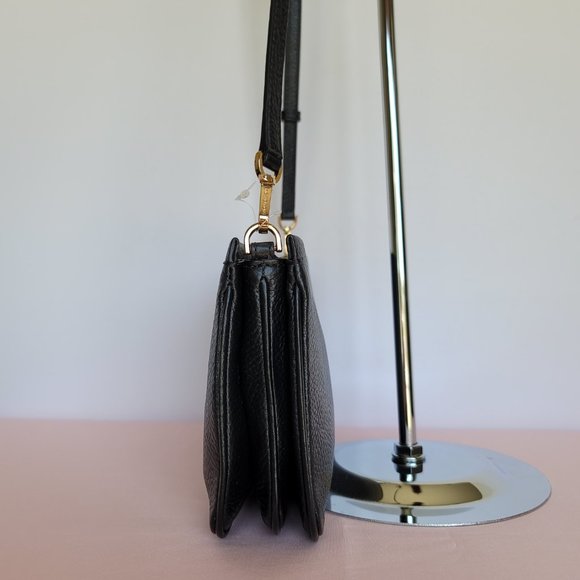 MICHAEL KORS Jet Set Travel LG Triple Gusset Pebbled Leather Crossbody- 🎈⭐$128. - Picture 9 of 16